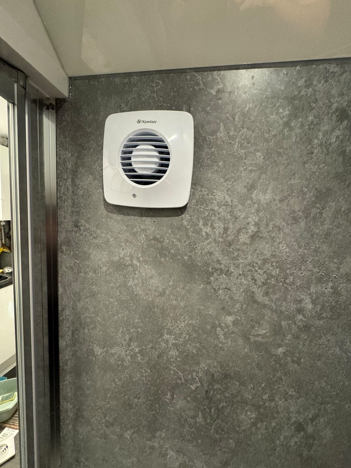 Bathroom extractor fan installed and ducted by RJ Energy Electrical Solutions