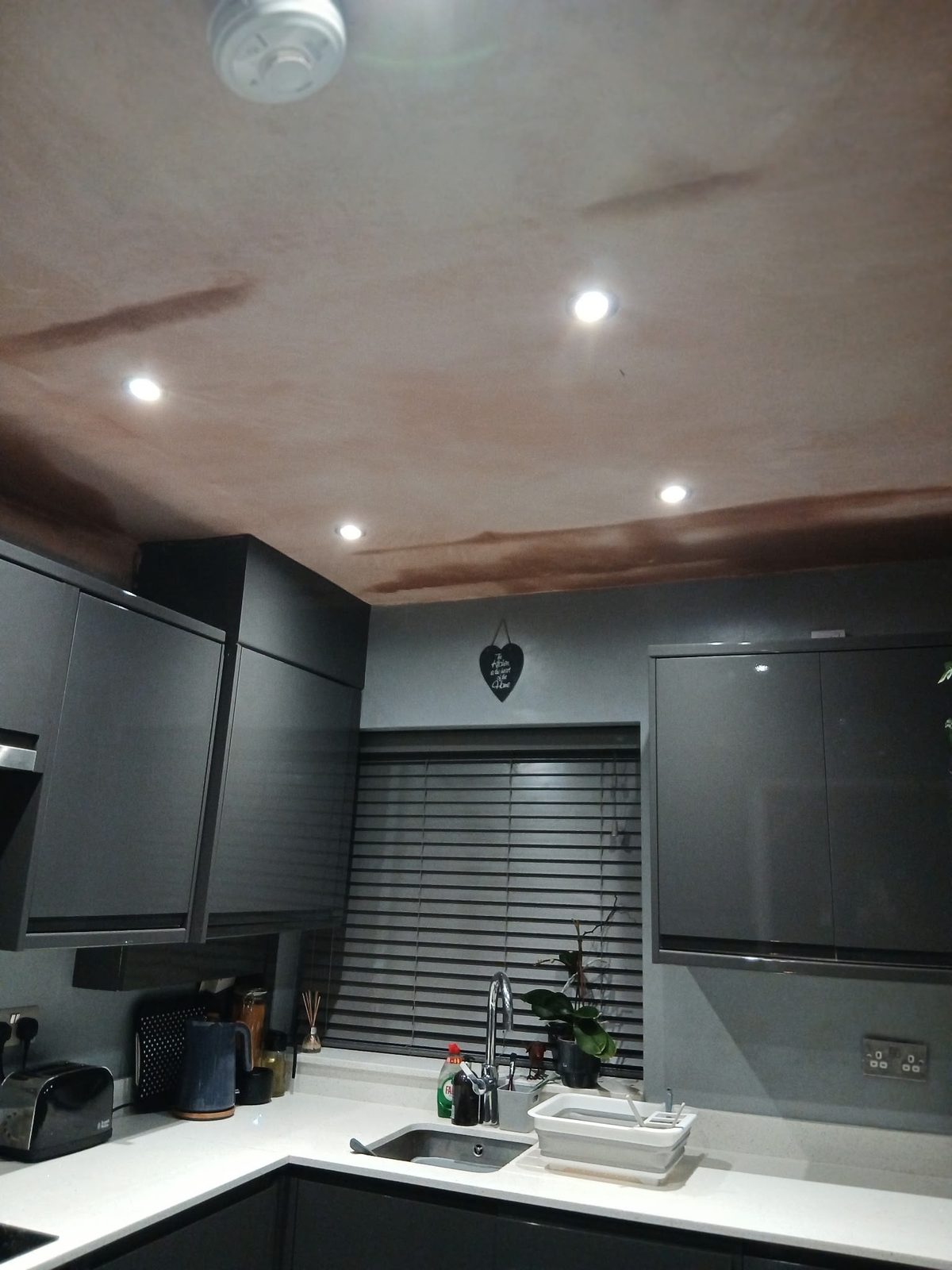 Kitchen downlights after a rewire by RJ Energy Electrical Solutions near Bromsgrove B61