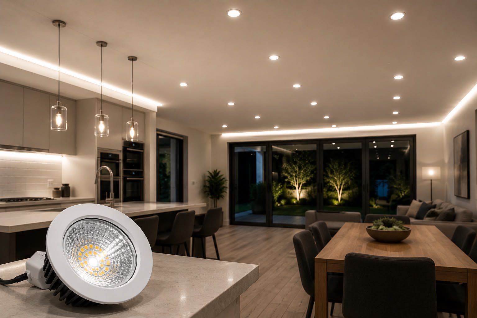 Kitchen and feature lighting by RJ Energy Electrical Solutions near Solihull B91